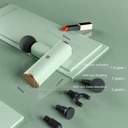 Mini Massage Gun - Spierherstel Apparaat - Spierpijn Verlichten - Stil & Krachtig - 1500mAh Batterij - Roze — thumbnail 5