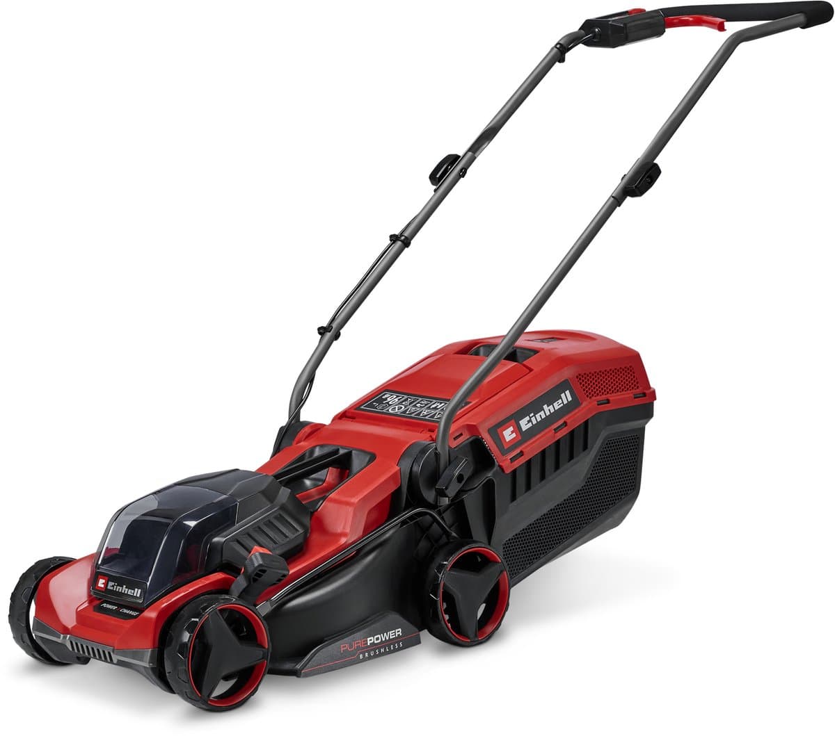 Einhell Accu Grasmaaier GE-CM 18/32 C Li BL Solo - Power X-Change - 18 V/Li-ion - Maaibreedte: 32 cm - Aanbevolen gazonoppervlakte: tot 270 m² - 27 L opvangzak - Maaihoogte: 25-65 mm - Excl. accu en lader — afbeelding 1