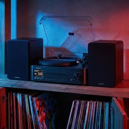 Lenco Platenspeler - MC-760BK HiFi-set met DAB+ FM en Internetradio – CD en Bluetooth - 2x 30W Speakers - Zwart — thumbnail 5
