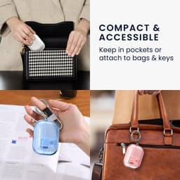 kwmobile Transparante hoofdtelefooncase voor Apple Airpods Pro 3 hoes - Headphones TPU cover met standaardfunctie en veiligheidsvergrendeling - poederroze — thumbnail 2