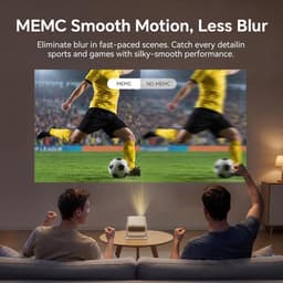 Smart Beamer - Mini Projector - 4K Support - Full HD 1080P - Officieel Google TV - Netflix & YouTube - 900 ANSI Lumen - HDR10 - Dolby Audio - Autofocus & Keystone - 200° Draaibaar - WiFi 6 & Bluetooth - Thuisbioscoop - Tot 260 inch Scherm — thumbnail 3