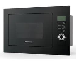 Heinner Inbouw Magnetron 25 L – 900 W – Grill 1000 W – 5 Vermogensstanden – 8 Automatische Programma’s – Touchbediening – LCD-display – 60 min Timer – Ontdooifunctie – Zwart Glas