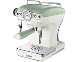 Ariete 1389/14 - Vintage Piston /Espressomachine - 900W - 0,9L tank inhoud - ook geschikt voor pads - Groen