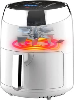 Heteluchtfriteuse - Airfryer - Gezond Frituren - 35 Liter Capaciteit - 25x32x30 cm - Meerkleurig — thumbnail 4