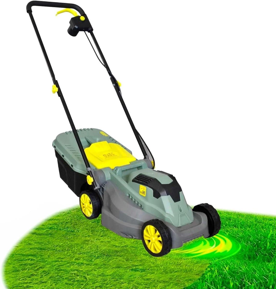Elektrische grasmaaier - Snoer grasmaaier - Gazon onderhouden - 3 standen verstelbaar - 32 cm snijbreedte - Groen — afbeelding 1