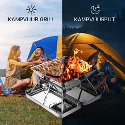 Florixa® Tafel Bbq Houtskool - Weber Bbq -Boretti Bbq - Houtskool - Zilver - 31cm x 31cm x 25cm — thumbnail 3