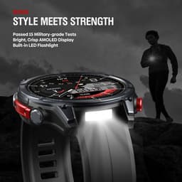 Zeblaze Stratos 4 Smartwatch - GPS Sporthorloge - Stappenteller - Slaapmonitor - Belfunctie - LED Zaklamp - 170+ Sportmodi- 5ATM - Hartslag/Slaapmeter/SpO2 - IOS & Android - Zwart — thumbnail 5