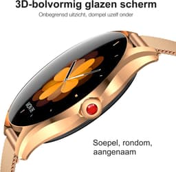 SYTIFRO smartwatch dames -smartwatch met 3D bolvormig glas - horloge dames 1.32" AMOLED 60Hz - 300 mAh (7 dagen) horloge - 130+ sportmodes & 2 jaar garantie — thumbnail 4
