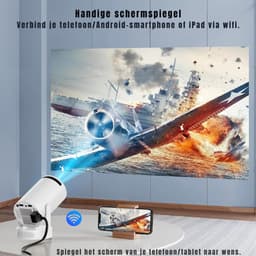 YOR® Mini beamers - Projector - Mini beamer - Wit - 15cm x 15cm x 23cm — thumbnail 4