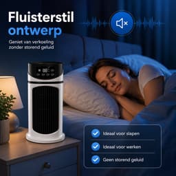 Aircooler Luchtkoeler – Tafelventilator / Mini Airco – 6 Standen – Luchtbevochtiger & Koelventilator voor Slaapkamer, Bureau en Woonkamer — thumbnail 4
