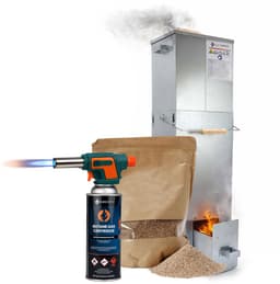 Eurocatch Telescopische Rookoven Vierkant 101 cm - Verzinkt Metalen Rookkast - Smoker voor Buiten met Thermometer en 10 Rookhaken - Extra Rookmot & Gasbrander voor eenvoudig aansteken — thumbnail 1