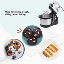 Elektrische Deegmixer - Keukenmixer Gardemix - Bakken en Mixen - Roestvrij Staal - 2.6 liter - Wit — thumbnail 5