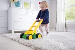 QIN® Grasmaaier Speelgoed - Kruiwagen Speelgoed - Grasmaaier Kinderen -Geel/ Groen - 38cm x 16cm x 20cm — thumbnail 2