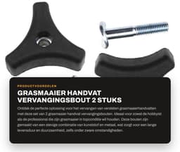 Dailygoods- Grasmaaier Handvat Vervangingsset - 2x Moeren/Bouten - 8mm Draad - Lichtgewicht/Stevig - Duurzaam/Antiroest - Moeren En Bouten — thumbnail 1