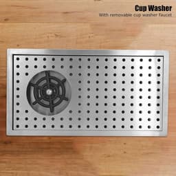 Automatische Bekerwasmachine - Glazen Spoelmachine - Snel Bekers Reinigen - Hogedrukreiniging Meerdere Hoeken - G1/2 Draad - Zilverkleurig — thumbnail 4