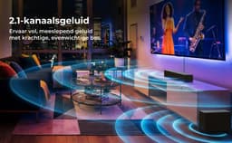 ULTIMEA 2.1-kanaals Soundbar met draadloze subwoofer, app-bediening, soundbar voor TV, Bluetooth 6.0, HDMI, optisch, 240 W piekvermogen, Poseidon R3T — thumbnail 3
