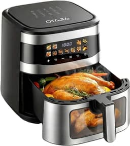 Heteluchtfriteuse XXL - Airfryer keukenapparaat - Gezond koken - 11-in-1 functies - 10 liter capaciteit - Zilver — thumbnail 1