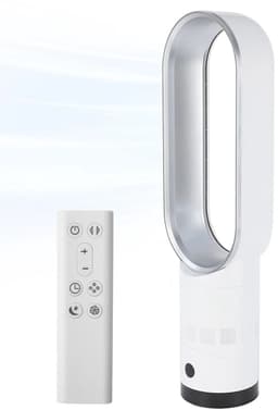 Pelor Bladloze Torenventilator 24 Inch – Luchtreiniger met Koelfilter – 10 Snelheden – Stille Modus – Wit – Veilig & Energiezuinig — thumbnail 1