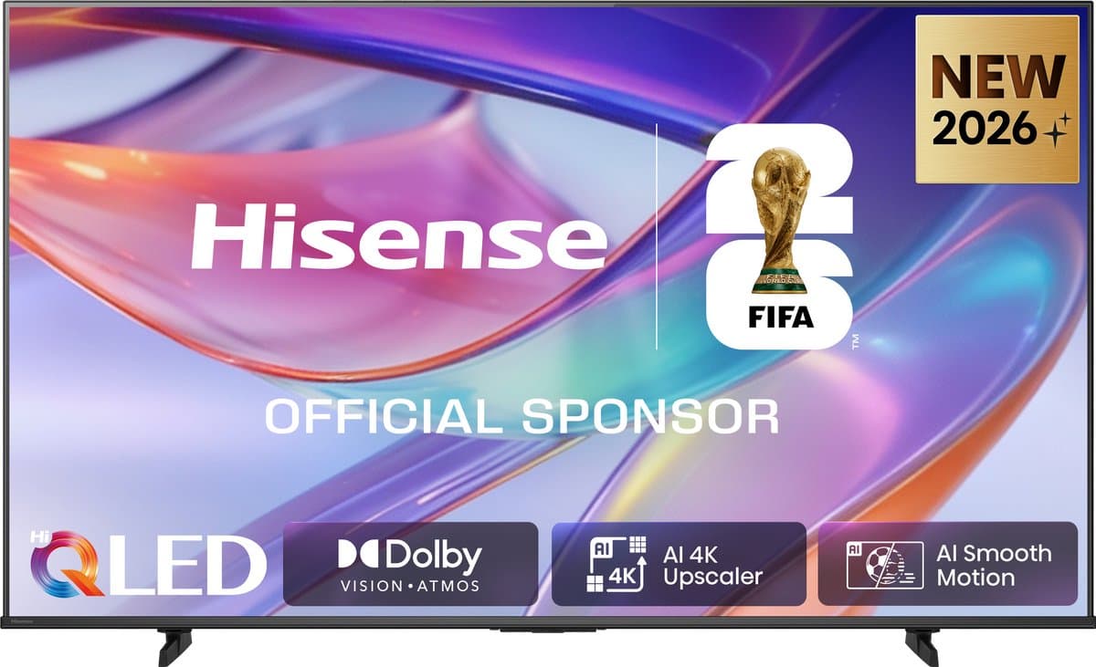Hisense 65E7S SmartTV - 65 inch - 4K Hi-QLED - 2026 - Hi-QLED Colour - Dolby Vision Atmos - AI 4K Upscaler - AI Smooth Motion - Game Mode Plus - Filmmaker Mode — afbeelding 1