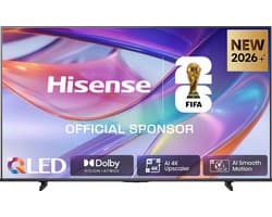 Hisense 65E7S SmartTV - 65 inch - 4K Hi-QLED - 2026 - Hi-QLED Colour - Dolby Vision Atmos - AI 4K Upscaler - AI Smooth Motion - Game Mode Plus - Filmmaker Mode