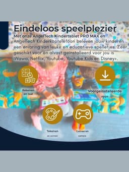 RONN® Kindertablet Deplay - Kinder Tablet Deplay - Kindertablet Deplay Pro - Roze - 23cm x 13cm x 1cm — thumbnail 5