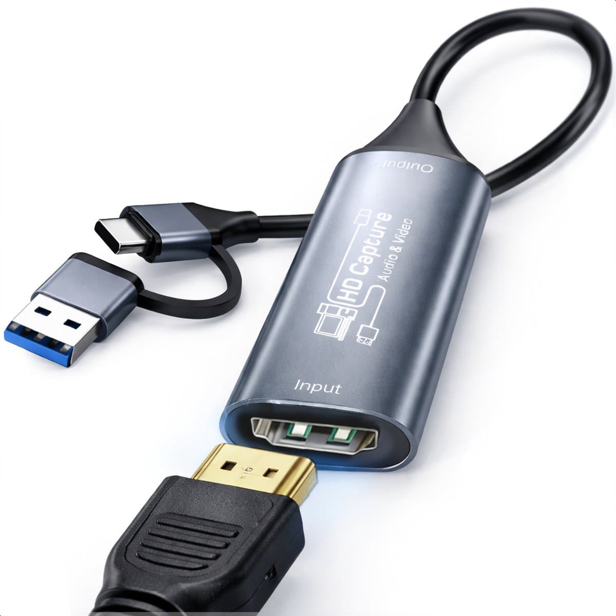 Skoov HDMI Capture Card Incl. USB-C Adapter - Video/Game Capture - HDMI naar USB - 1080P HD - Cam link - Video grabber - Streamen — afbeelding 1