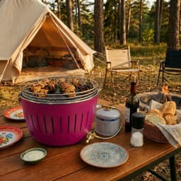 LotusGrill Classic Hybrid Tafelbarbecue - Ø350mm - Paars — thumbnail 3