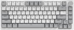 Ajazz AK820 – Mechanisch Toetsenbord 75% – Bedraad USB-C Gaming Keyboard – Hot Swap – Compact QWERTY – 82 Keys – Wit/Grijs — thumbnail 1