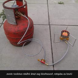 Gasfles Adapter voor Buiten koken - Geschikt voor Camping, Picknick en Gasoverdracht met Slang — thumbnail 4