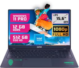 Office Laptop 15.6 Inch Full HD - Intel N95 - 12GB DDR5 RAM - 512GB SSD - Windows 11 Pro - GMR Notebook voor Studie, School, Office, Internet, E-mail en Thuiswerken - Zakelijke Laptop - Studenten Laptop - Werk Laptop — thumbnail 1