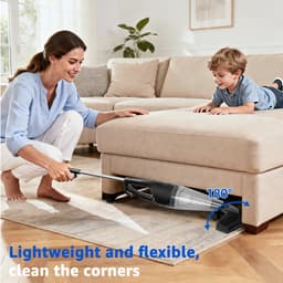 Aigostar 30ENC - 4-in-1 Steelstofzuiger - Stokstofzuiger - Zakloze Stofzuiger - Met HEPA-filter - 7 Meter Kabel - 600W - Zwart — thumbnail 3