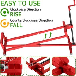 Grasmaaier Hefkrik - Onderhoudskrik Hefplatform - Tuinonderhoud Vereenvoudigen - Telescopisch Verstelbaar - 400 kg Capaciteit - Rood — thumbnail 4