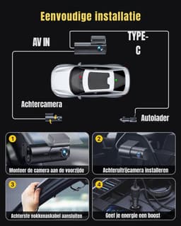 YOR® Dashcam Voor en Achter - Dashcam - Dashcam Voor Auto - Zwart - 5cm x 10cm x 4cm; 300 g — thumbnail 4