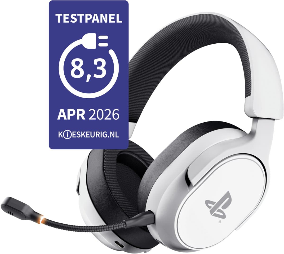 Trust GXT 499W Forta Draadloze Gaming Headset PS4/PS5 Wit — afbeelding 1
