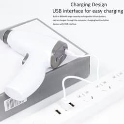 Elektrisch Cupping Gun met Vacuüm Massage - Lymfedrainage Functie - Draadloos USB Oplaadbaar - 5 Instelbare Zuigniveaus - Ideaal voor Spierherstel, Diepe Weefselmassage en Ontspanning - Inclusief Verlengbuis en Gebruiksvriendelijk Design - Wit — thumbnail 4