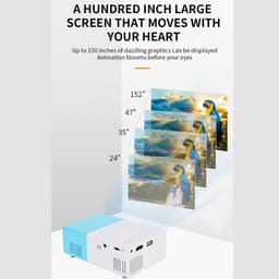 Dailygoods - Draagbare Projector met 1080p Ondersteuning en Auto Keystone Correctie — thumbnail 3