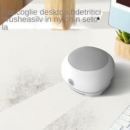 Bureaustofzuiger - Mini stofzuiger - Bureau schoonmaken - USB oplaadbaar - 8.5 cm breed - Wit — thumbnail 2