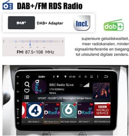 ESSGOO 1DIN Autoradio 360° draaibaar scherm - Android 15 - 4+64G - Draadloos Carplay & Andriod Auto - Bluetooth - GPS-navigatiesystem - 12LED Achteruitrijcamera - Microfoon - Wifi Bluetooth - DAB+ — thumbnail 5