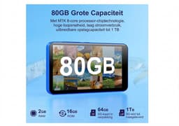 80 GB MP3-speler met wifi, bluetooth, 4 inch IPS touchscreen, muziekspeler voor kinderen, Android MP4-speler met Spotify, Audible, Amazon Music, Deezer, Play Store Streaming Music Apps (blauw) — thumbnail 4