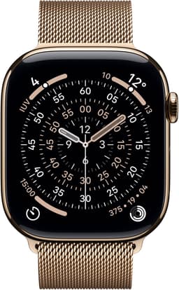 Apple Watch 11 - Wifi + 5G - 46mm - Gold Titanium Case with Gold Milanese Loop - S/M — thumbnail 2