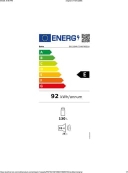 Beko BU1104N-1 Onderbouw koelkast + 3 Jaar Gratis Extra Garantie — thumbnail 2