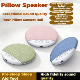 Nieuw model Bluetooth-kussenspeaker 2026 – Bluetooth-speaker voor onder het kussen met witte ruis – Microfiber Bluetooth 5.4-bedspeaker – Geschikt voor zijslapers – Beengeleidingstechnologie (groen*1) — thumbnail 2