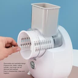 Elektrische Kaasrasp - Keukenmachine Groentesnijder - Snel Bereiden - Volautomatisch Snijden - 30x17x17 cm - Wit — thumbnail 2