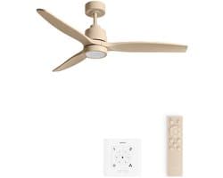 CREATE - Stille plafondventilator van 40 W met technische ABS-bladen, verkrijgbaar in verschillende maten - M - Met licht - Controller voor wandmontage - WIND STYLANCE