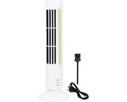 Staande Ventilator - Bladloze Ventilator - Werk en Ontspanning - Stille Werking - 10.8 cm Hoog - Wit