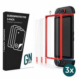 George Napoli Screenprotector Geschikt voor Nintendo Switch 2 - Beschermglas - Glasplaatje - Met Installatietray - Tempered Glass - 3-Pack — thumbnail 1