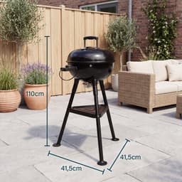 Princess Hybride Kogel BBQ - Elektrische en Houtskool Barbecue - 2000W - Verstelbare Afneembare Thermostaat - Grillrooster met coating - Deksel met Ingebouwde Thermometer - 112270 — thumbnail 2