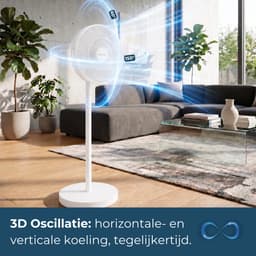 Evolar Smart Ventilator Staand - 30W - Incl. Accu - Statiefventilator - Ambient Light - WiFi - App & Afstandsbediening - EVO-SF30WW — thumbnail 2