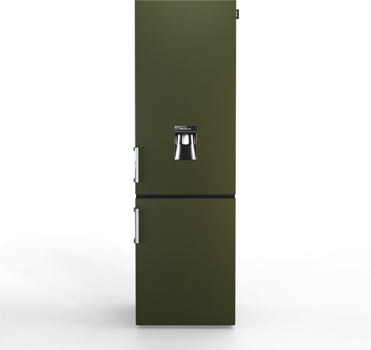 NUNKI LARGEH2O-FMIL / Combi Bottom Koelkast, E klasse, 268l, Waterdispenser, Military Green, Matte (FRONT only) — afbeelding 1