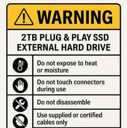Externe Harde Schijf - Draagbare Opslag - Data Opslaan - Compatibel Met Alle Systemen - 2 Terabyte - Zilver — thumbnail 4